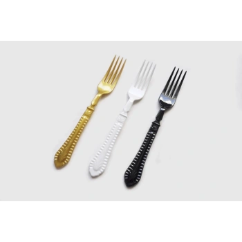 Platinum Siyah Renk Çatal Kalın 10 Adetli