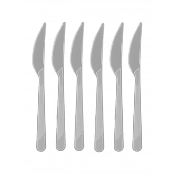 Roll-Up Gümüş  Plastik Bıçak 25li