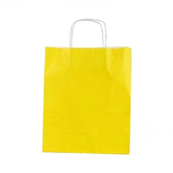 Sarı Kraft Çanta Küçük Boy 18x8x24 cm 25 Adet