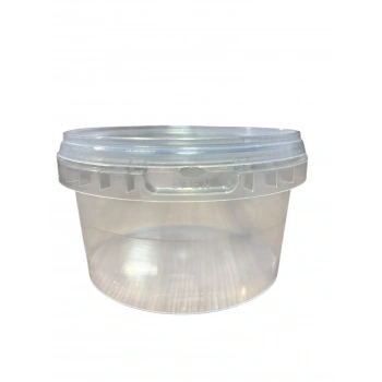 Sert Plastik Yuvarlak Gıda Kabı PP Kase (Kilit Kapaklı) Dikdörtgen 400 ml