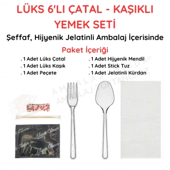 6 lı Çatal Kaşıklı Lüks Setleme
