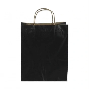 Siyah Kraft Çanta Küçük Boy 18x8x24 cm 25 Adet