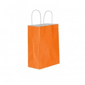 Turuncu Kraft Çanta Küçük Boy 18x8x24 cm 25 Adet
