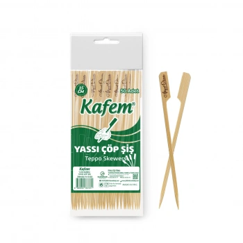 Yassı Çöp Şiş - 15 cm 50 Li