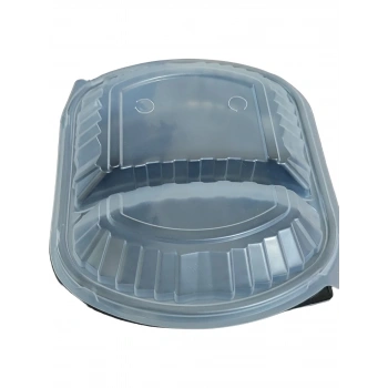 Yemek Kabı Kapak Üst Şeffaf (2) İki Gözlü 50 Li