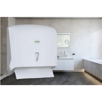 Vialli Z Katlı Kağıt Havlu Dispenseri Kapasite 200 Havlu (Beyaz)