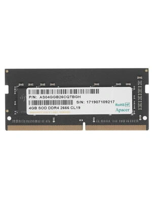 Apacer 4GB (1x4GB) 2666Mhz CL19 DDR4 Notebook SODIMM Ram (ES.04G2V.KNH)