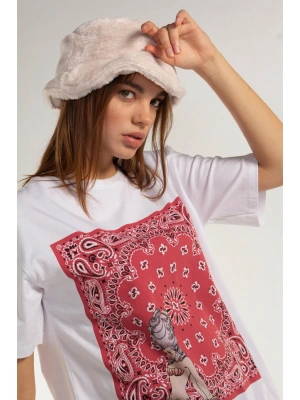 Baskılı Tişört - BEYAZ