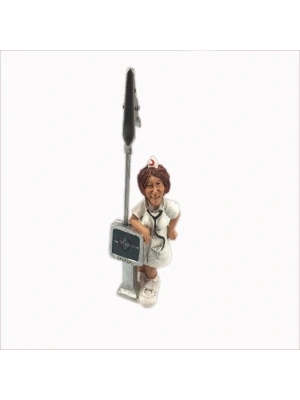 Bayan Hemşire Figürlü Biblo Piknot Tutgaç