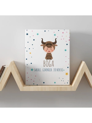 Boğa Burcuna Özel Tasarım Kanvas  Tablo