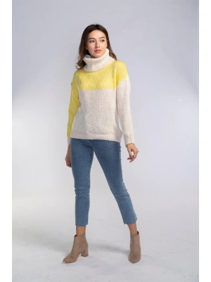 Boğazlı Örgü Kazak-SARI