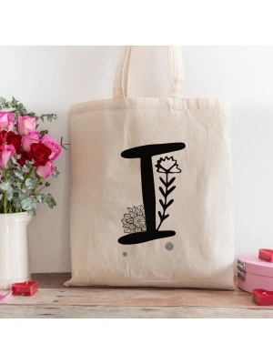 I Harfi Tasarımlı Alışveriş Plaj Bez Çanta