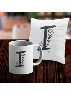 I Harfi Tasarımlı Kupa ve Yastık Kılıfı Hediye Seti