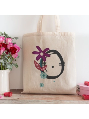 O Harfi Tasarımlı Alışveriş Plaj Bez Çanta