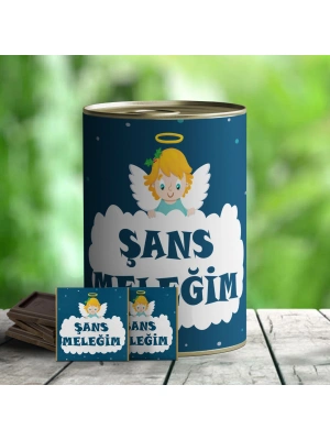 Şans Meleğim Temalı Hediye Çikolata Konservesi