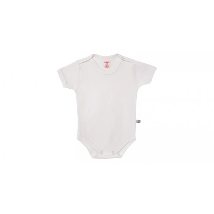 Sevi Bebe Şardonlu Yarım Kollu Body - Krem 6 Ay