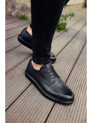 CH003 ST Hakiki Deri Erkek Ayakkabı SIYAH