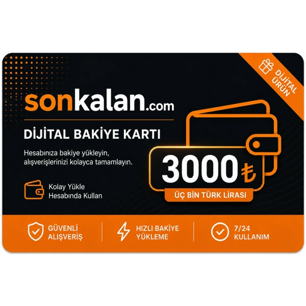 Sonkalan Dijital Bakiye Kartı - 3000 TL