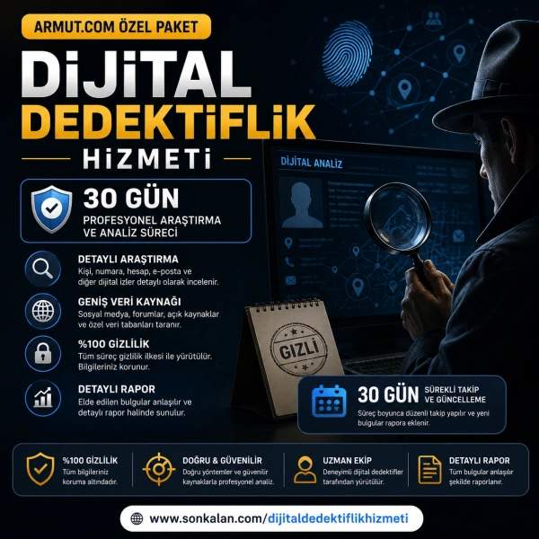 Dijital Dedektiflik Hizmeti – 30 Gün (Armut.com Özel Paket)