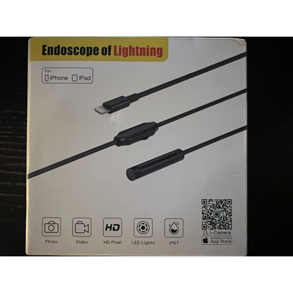 i-Camera Işıklı Endoskop Kamerası Siyah