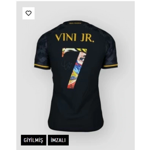 Real Madrid FC | Vinicius Junior Giyilmiş İmzalı Futbol Maç Forması