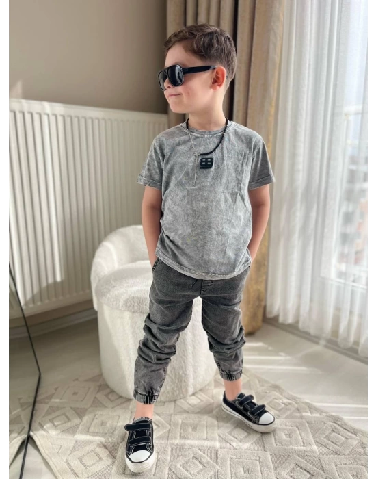 Yıkama Desen Kot Takım