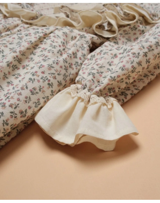 Çiçekli Vintage Elbise (1-4 yaş)