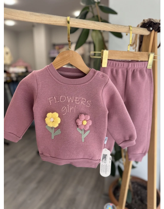 Çiçek Örgülü Takım (6-12 ay)