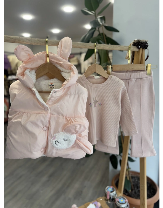 Tavşan Yelekli 3lü Takım (9-24 ay)