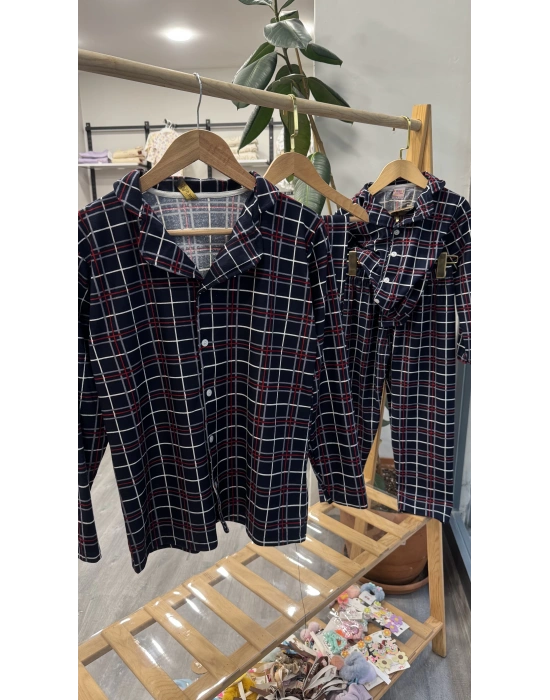 Mavi Çizgili Çocuk Pijama Takımı (5-16 yaş)