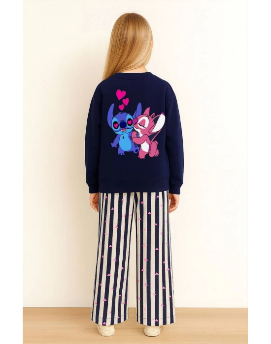 Stitch Baskılı Geniş Paçalı Takım (2-8 yaş)