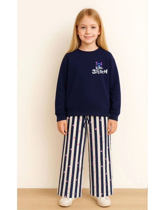 Stitch Baskılı Geniş Paçalı Takım (2-8 yaş)