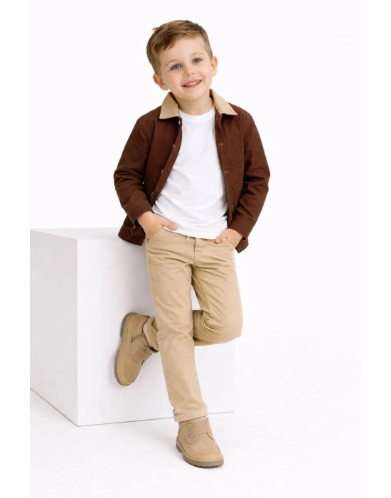 Gabardin Kahve Bej İkili Takım