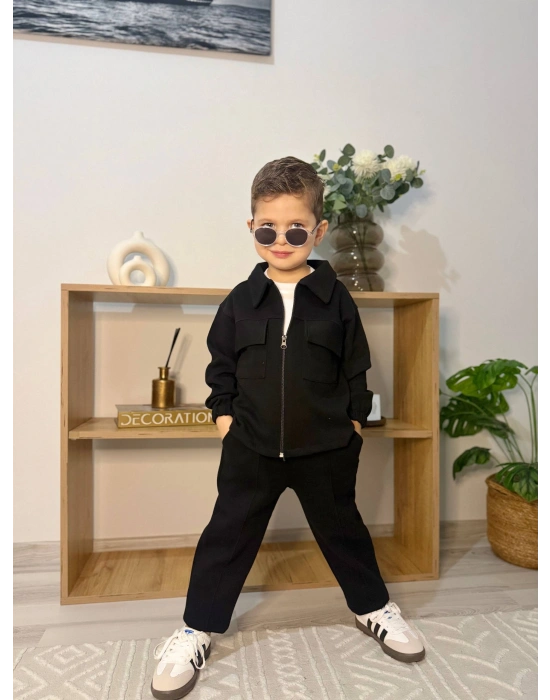 Erkek Siyah Üçlü Takım