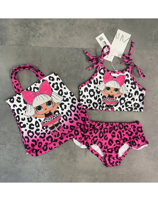 Çantalı Bikini Takım Leopar