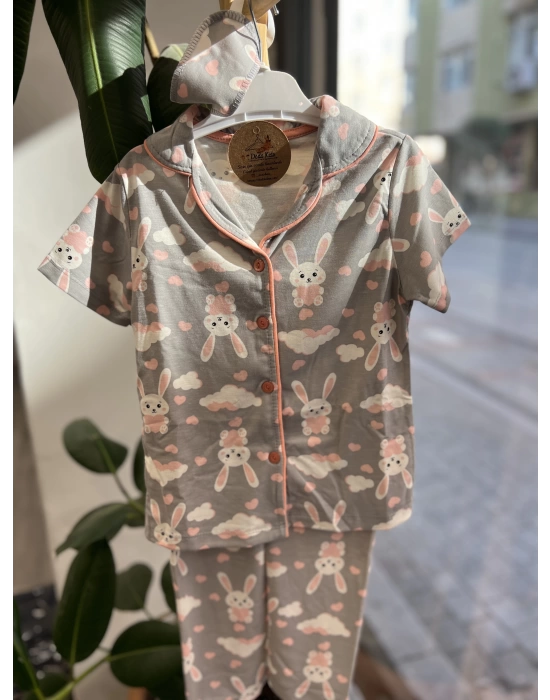 Tavşanlı Uyku Bantlı Pijama Takımı