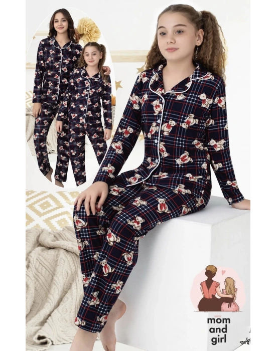 Ayıcıklı Yetişkin Pijama Takımı (M-XXL beden)