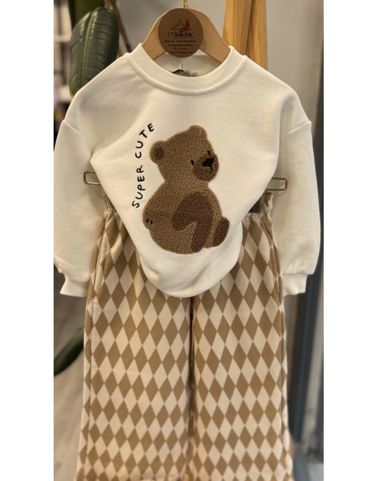 Ayıcıklı Unisex Geniş Paçalı Takım (2-8 yaş)