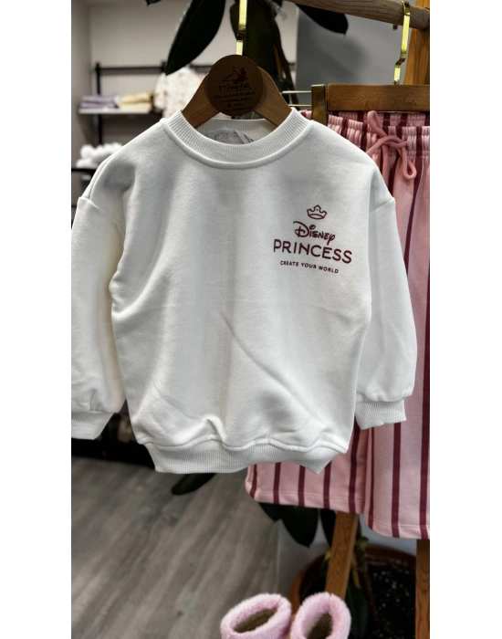 Princess Baskılı Geniş Paçalı Takım (2-8 yaş)