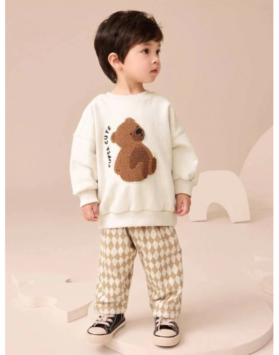 Ayıcıklı Unisex Geniş Paçalı Takım (2-8 yaş)