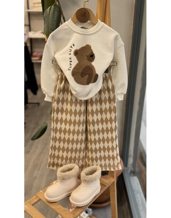 Ayıcıklı Unisex Geniş Paçalı Takım (2-8 yaş)