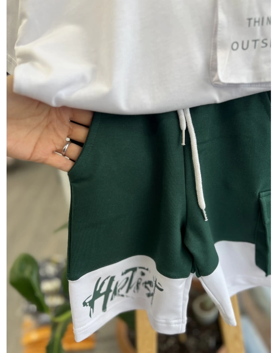 Sırt Baskılı Oversize Tişörtlü Takım
