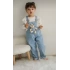 Ayıcıklı Unisex Kot Salopet
