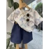 Lacivert Palmiye Desen Takım