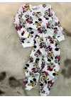 Mickey Pijama Takımı Beyaz