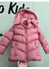 Kapüşonlu Polar Kışlık Mont Pembe