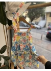 Şapkalı Sarı Elbise