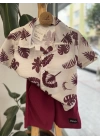 Palmiye Gömlekli Vişne Takım