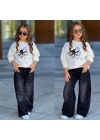 Taşlı Kot Pantolonlu Takım (3-10 yaş)