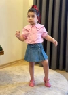 Kalp Yaka Şort Etekli Takım